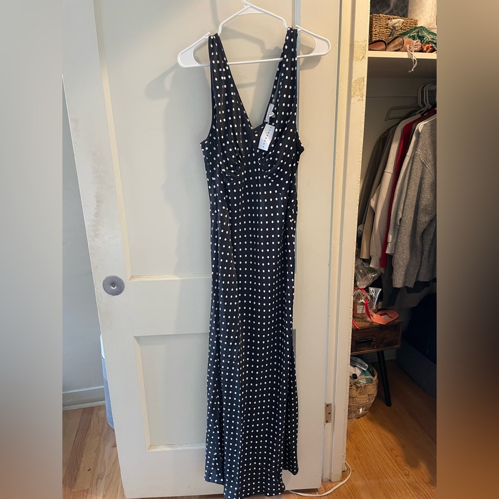 Topshop Black and White Polka Dot Dress